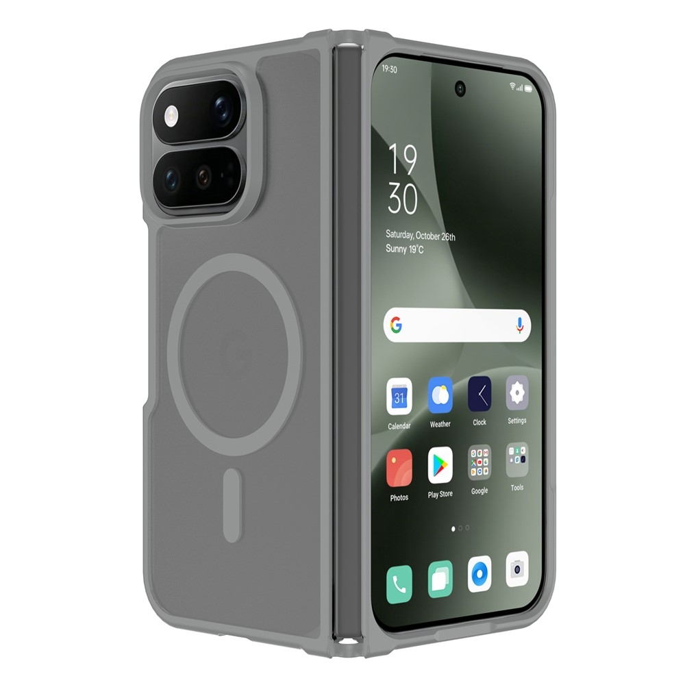 Skin gélový obal s pevným chrbtom a podporou MagSafe na Google Pixel 11 Pro Fold - šedý