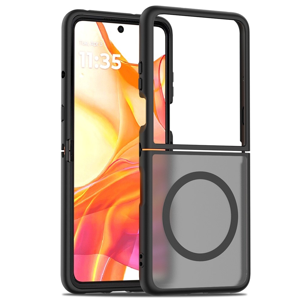 Skin gélový obal s pevným chrbtom a podporou MagSafe na Motorola Razr 60 Ultra 5G - čierny