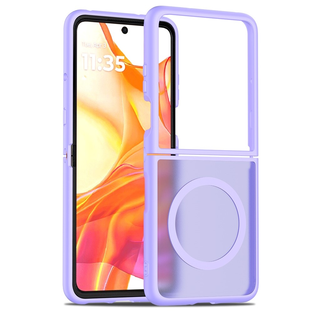 Skin gélový obal s pevným chrbtom a podporou MagSafe na Motorola Razr 60 Ultra 5G - fialový