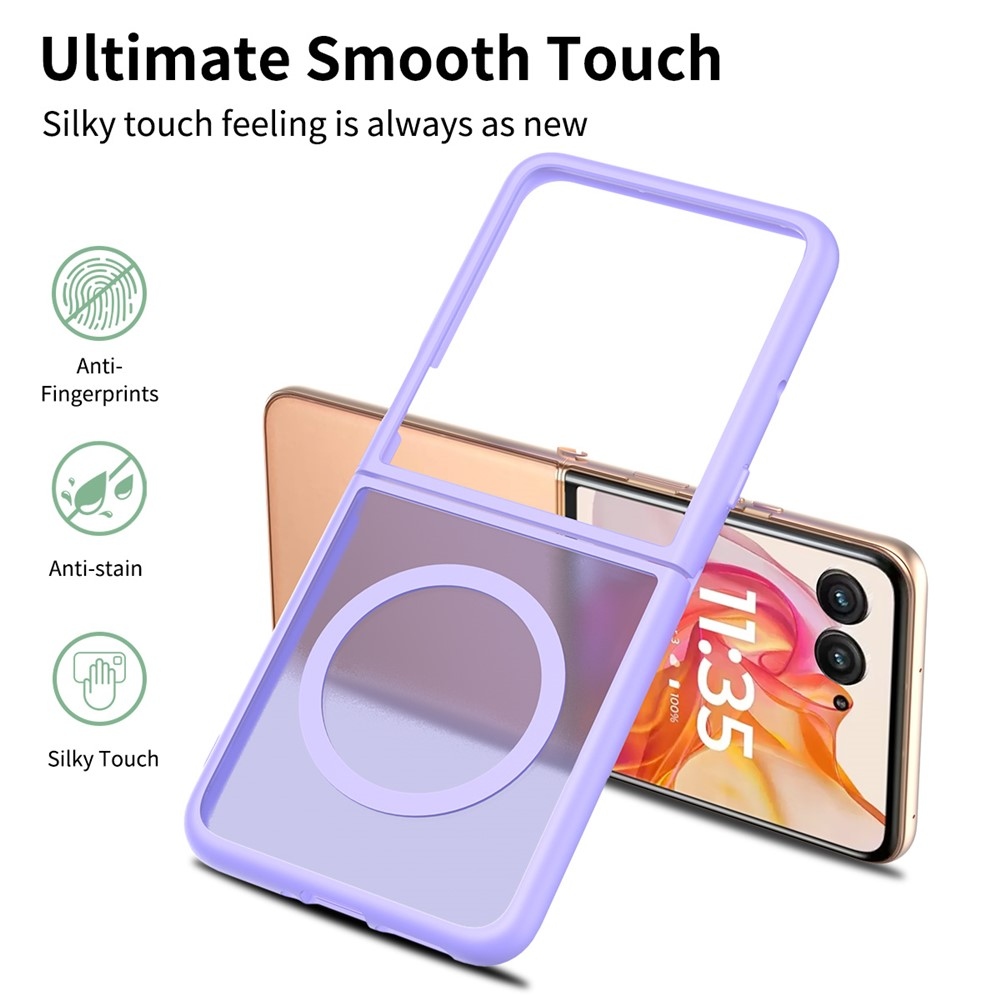 Skin gélový obal s pevným chrbtom a podporou MagSafe na Motorola Razr 60 Ultra 5G - fialový