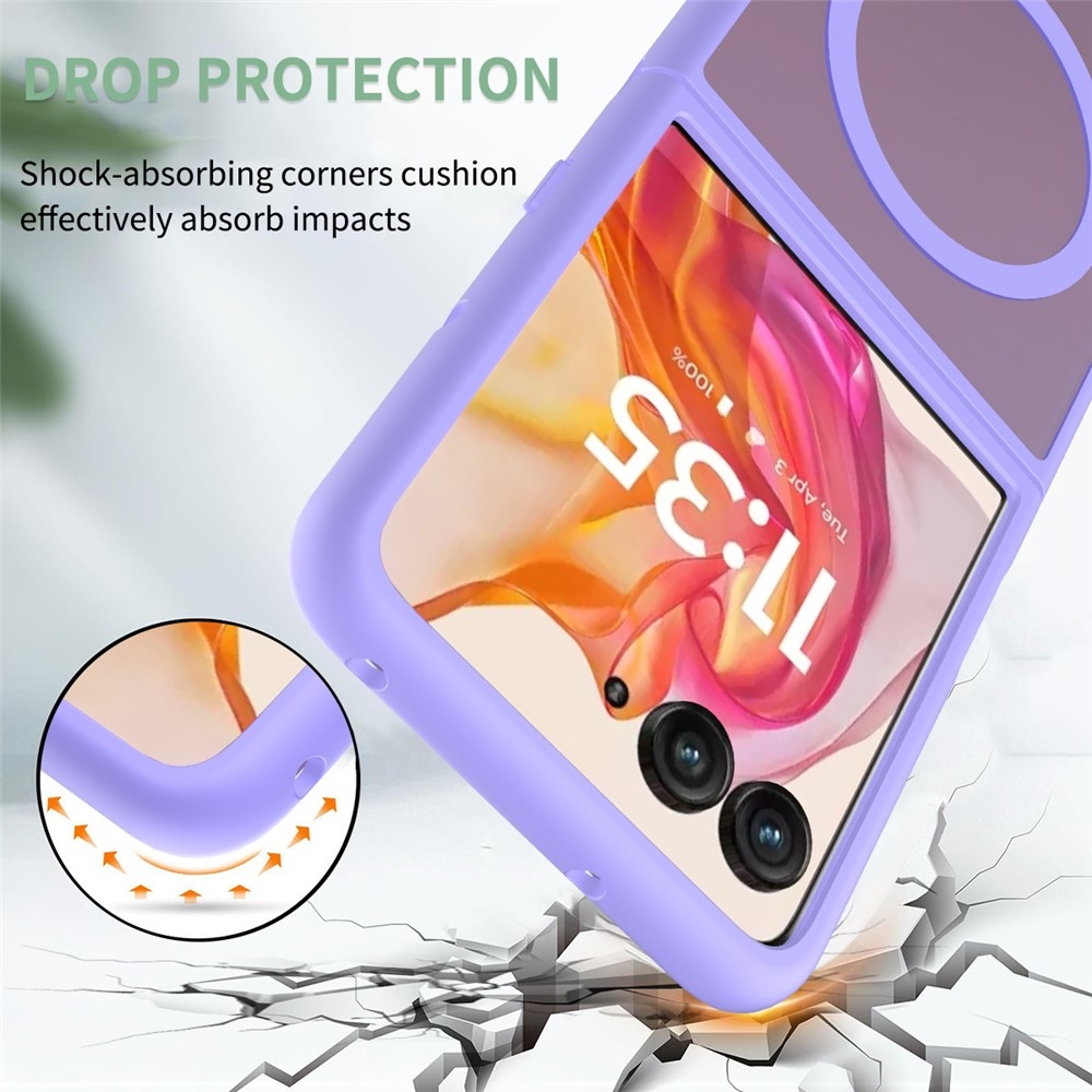 Skin gélový obal s pevným chrbtom a podporou MagSafe na Motorola Razr 60 Ultra 5G - fialový