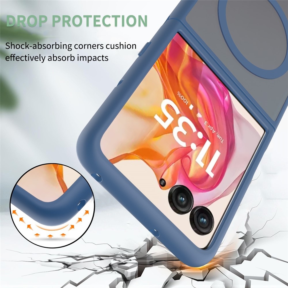 Skin gélový obal s pevným chrbtom a podporou MagSafe na Motorola Razr 60 Ultra 5G - modrý