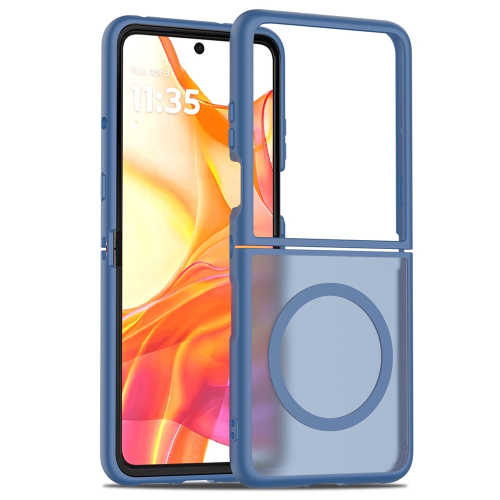 Skin gélový obal s pevným chrbtom a podporou MagSafe na Motorola Razr 60 Ultra 5G - modrý