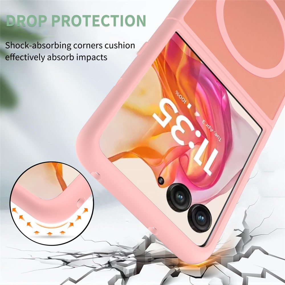 Skin gélový obal s pevným chrbtom a podporou MagSafe na Motorola Razr 60 Ultra 5G - ružový