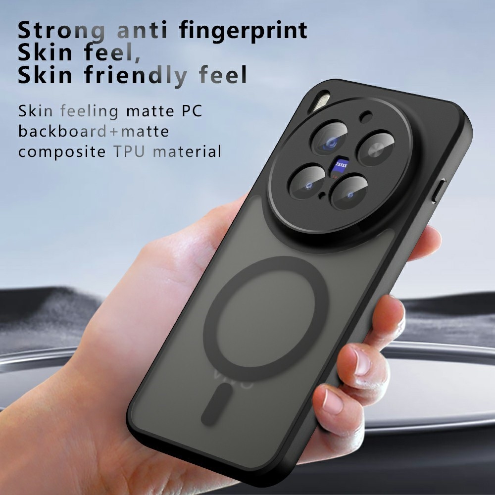 Skin gélový obal s pevným chrbtom a podporou MagSafe na Vivo X300 Pro 5G - čierny