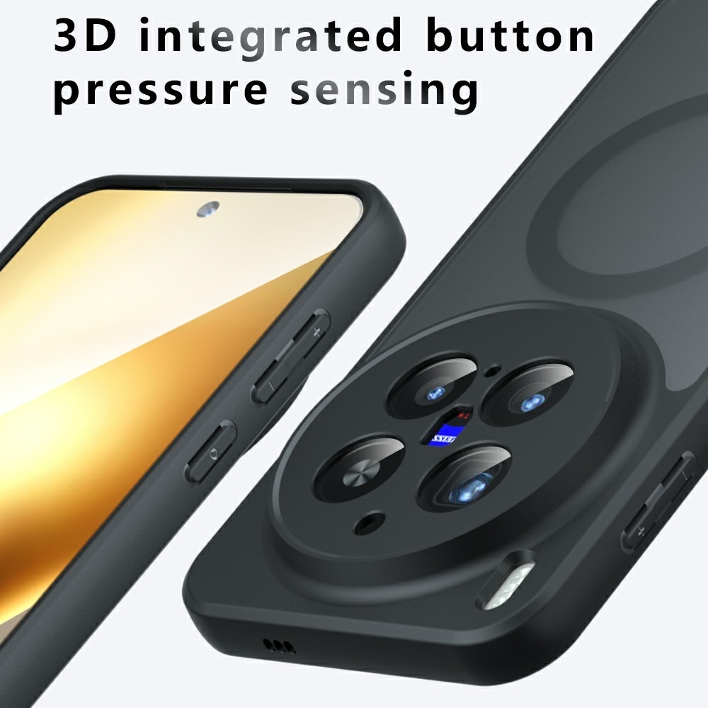 Skin gélový obal s pevným chrbtom a podporou MagSafe na Vivo X300 Pro 5G - čierny