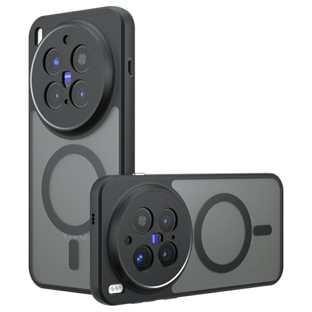 Skin gélový obal s pevným chrbtom a podporou MagSafe na Vivo X300 Pro 5G - čierny