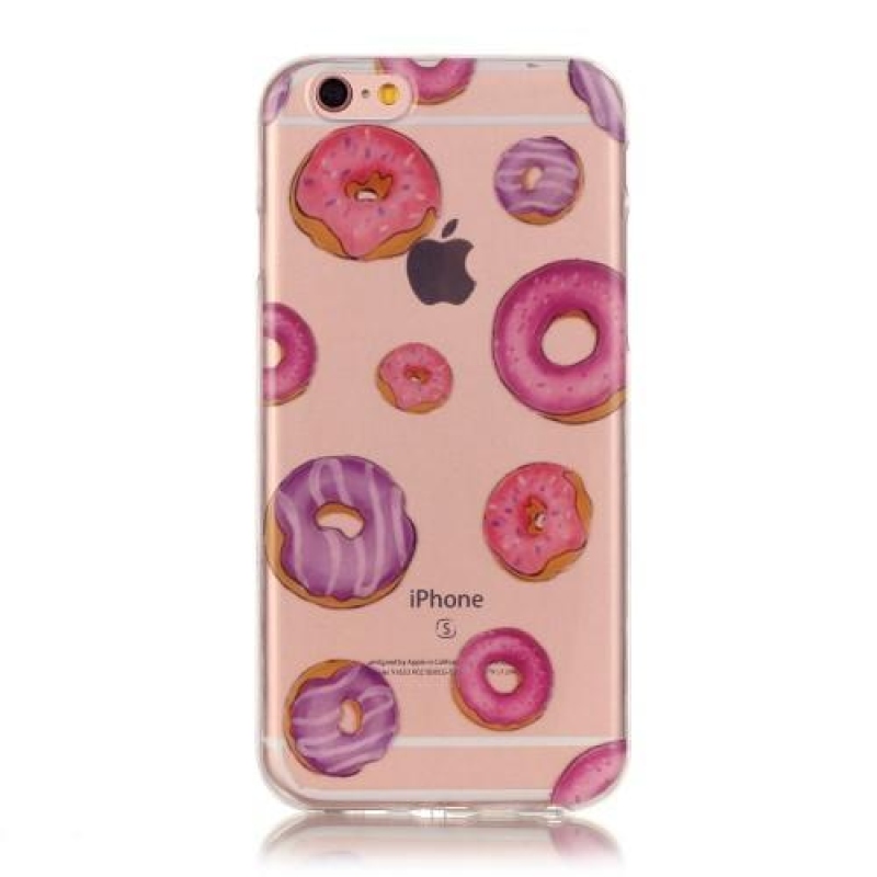 Skin gélový priehľadný obal na iPhone 6 Plus a iPhone 6s Plus - donutky