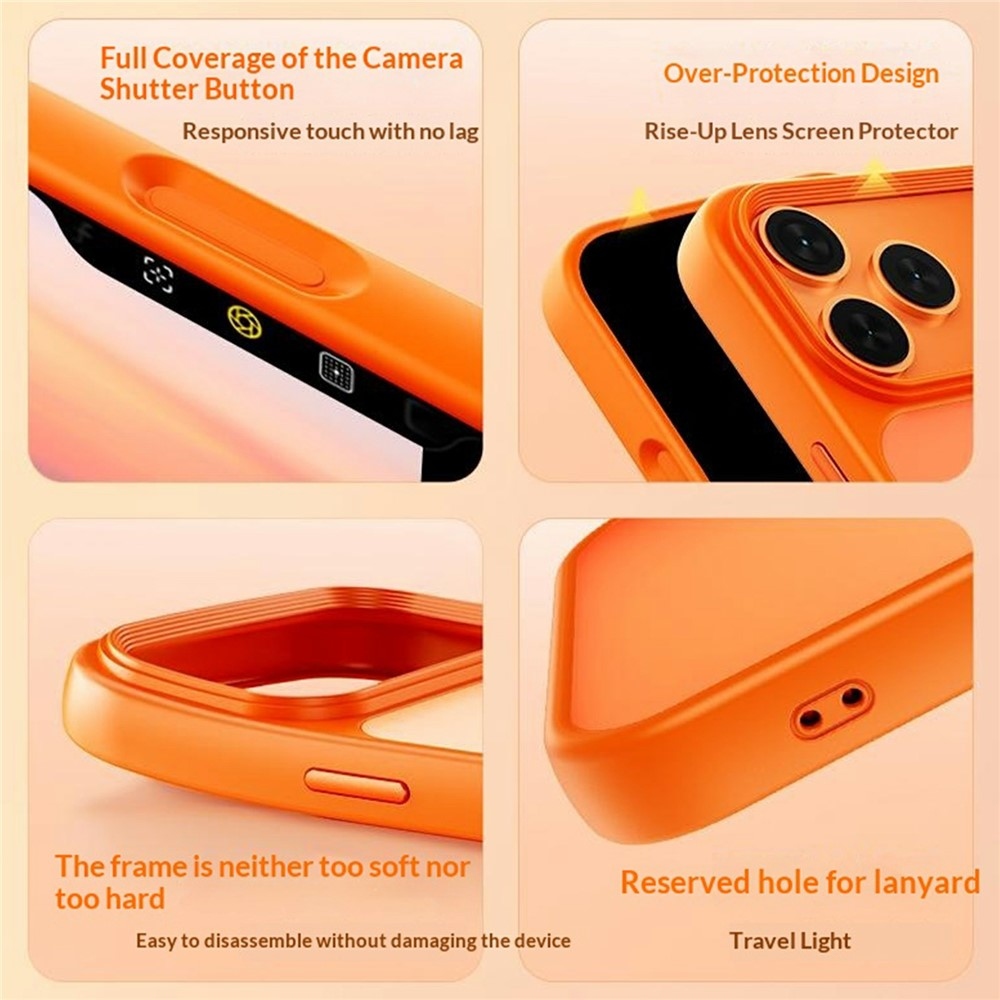 Skinny gélový obal s pevným chrbtom a MagSafe na iPhone 18 Pro Max/17 Pro Max - oranžový