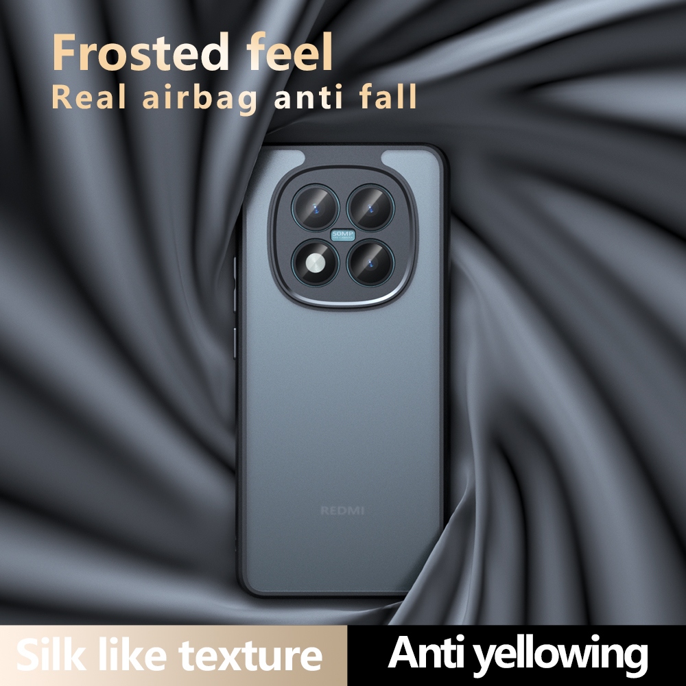 Skiny matný gélový obal na Xiaomi Redmi Note 15 Pro+ 5G - čierny