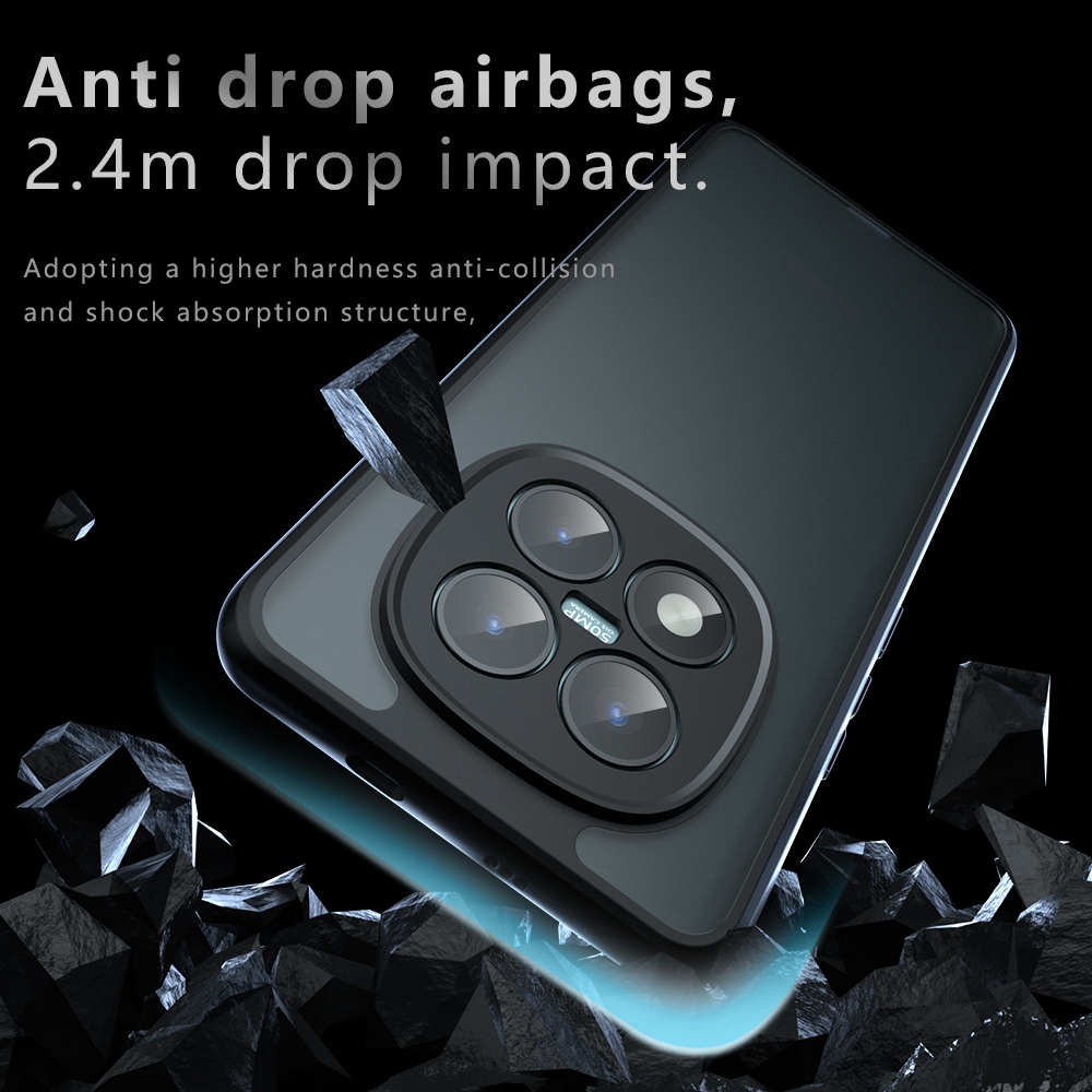 Skiny matný gélový obal na Xiaomi Redmi Note 15 Pro+ 5G - čierny