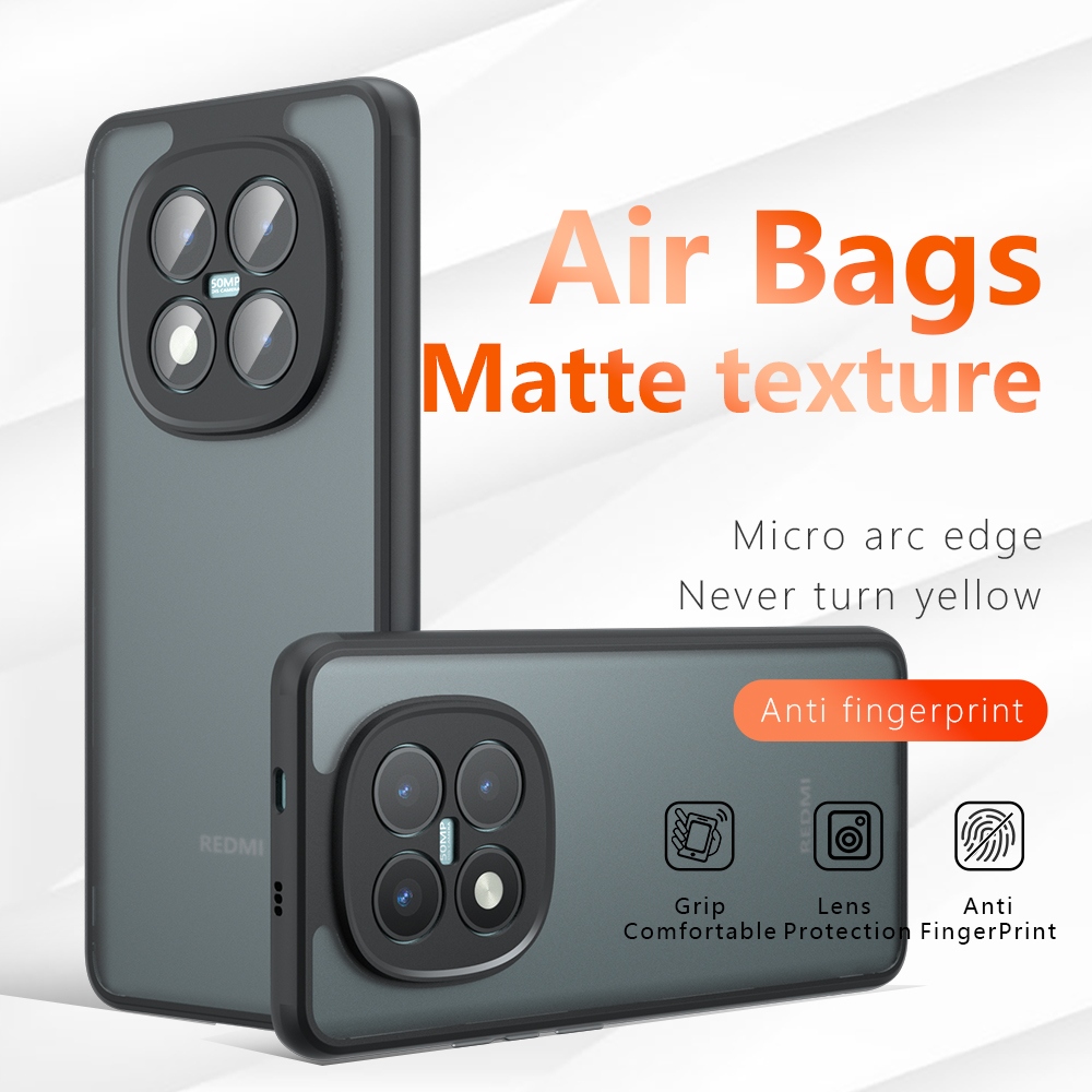 Skiny matný gélový obal na Xiaomi Redmi Note 15 Pro+ 5G - čierny