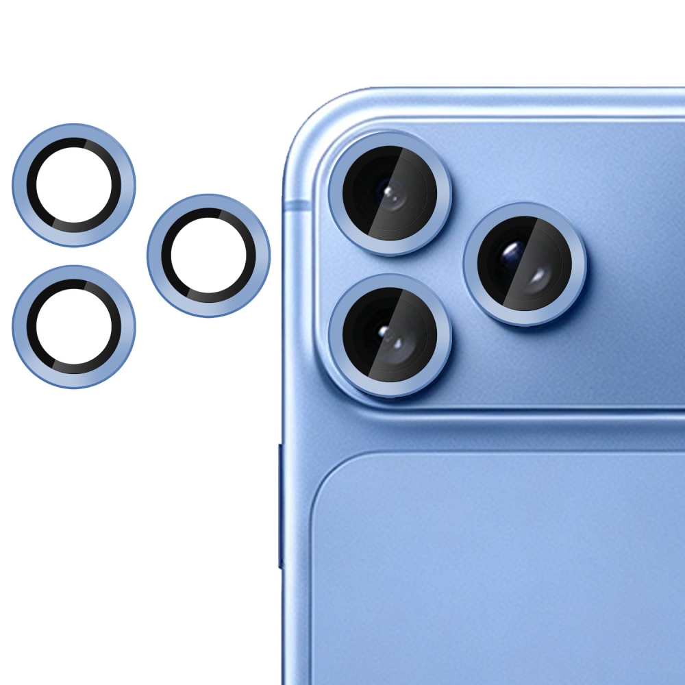 Sklo šošovky fotoaparátu na iPhone 18 Pro Max/18 Pro (samostatné sklá) - modré