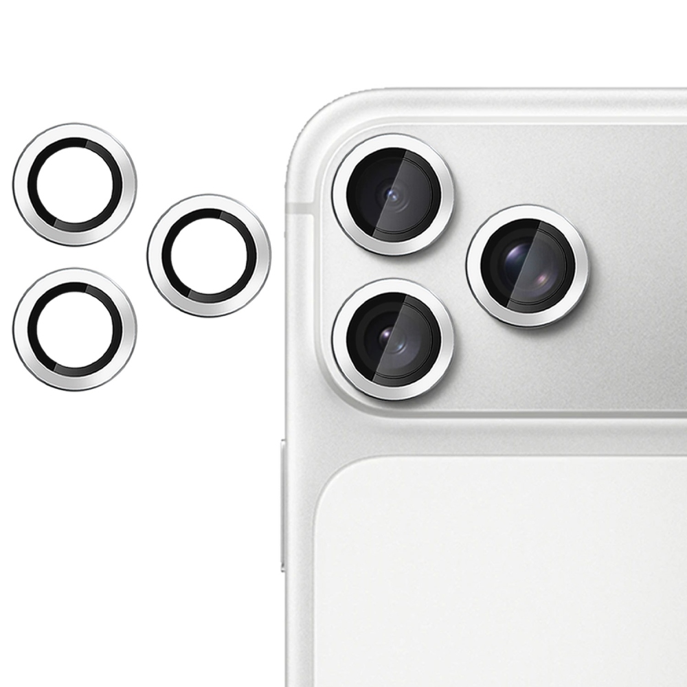 Sklo šošovky fotoaparátu na iPhone 18 Pro Max/18 Pro (samostatné sklá) - strieborné