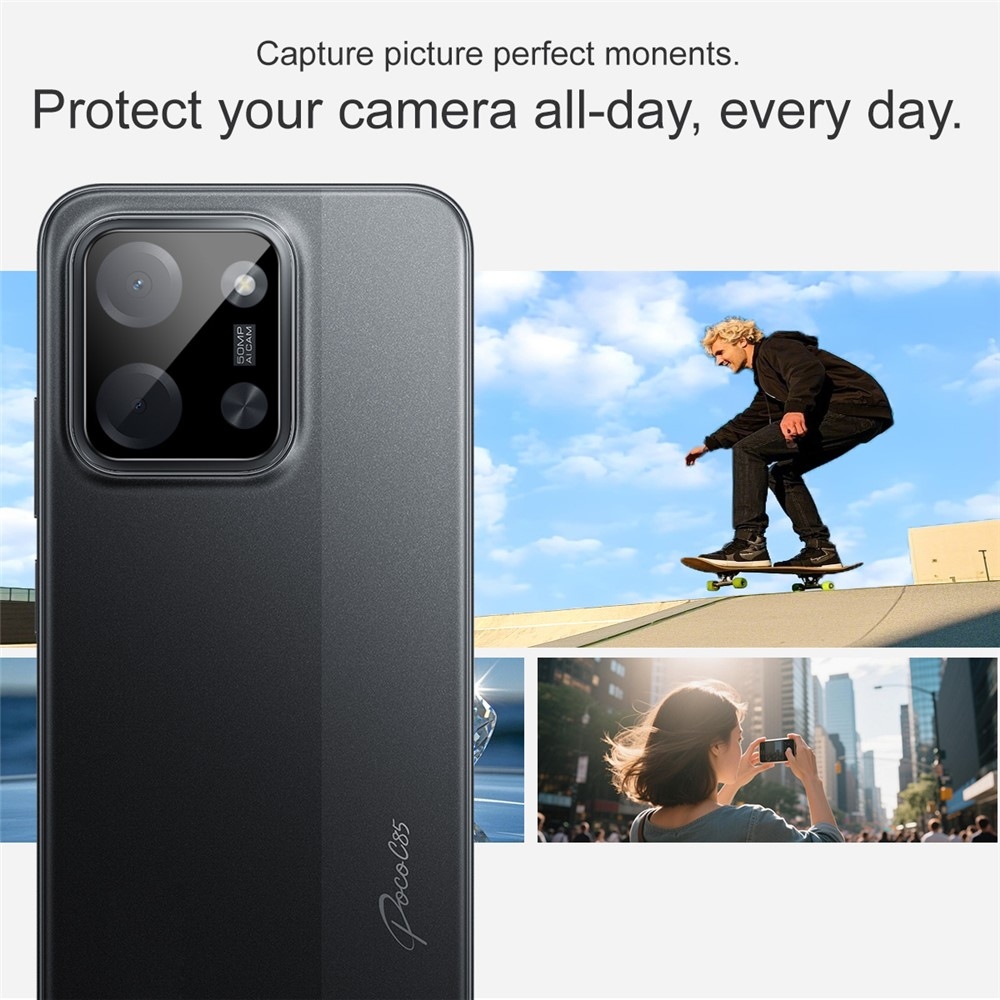 Sklo šošovky fotoaparátu na Xiaomi Poco C85 (171mm) - čierne