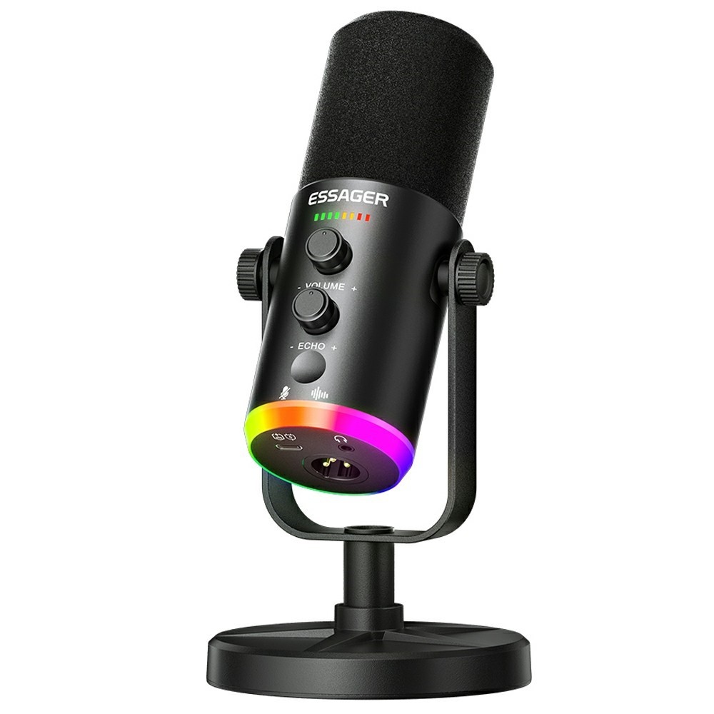 Essager stolný mikrofón XLR USB-C 3,5 mm s DSP redukciou šumu