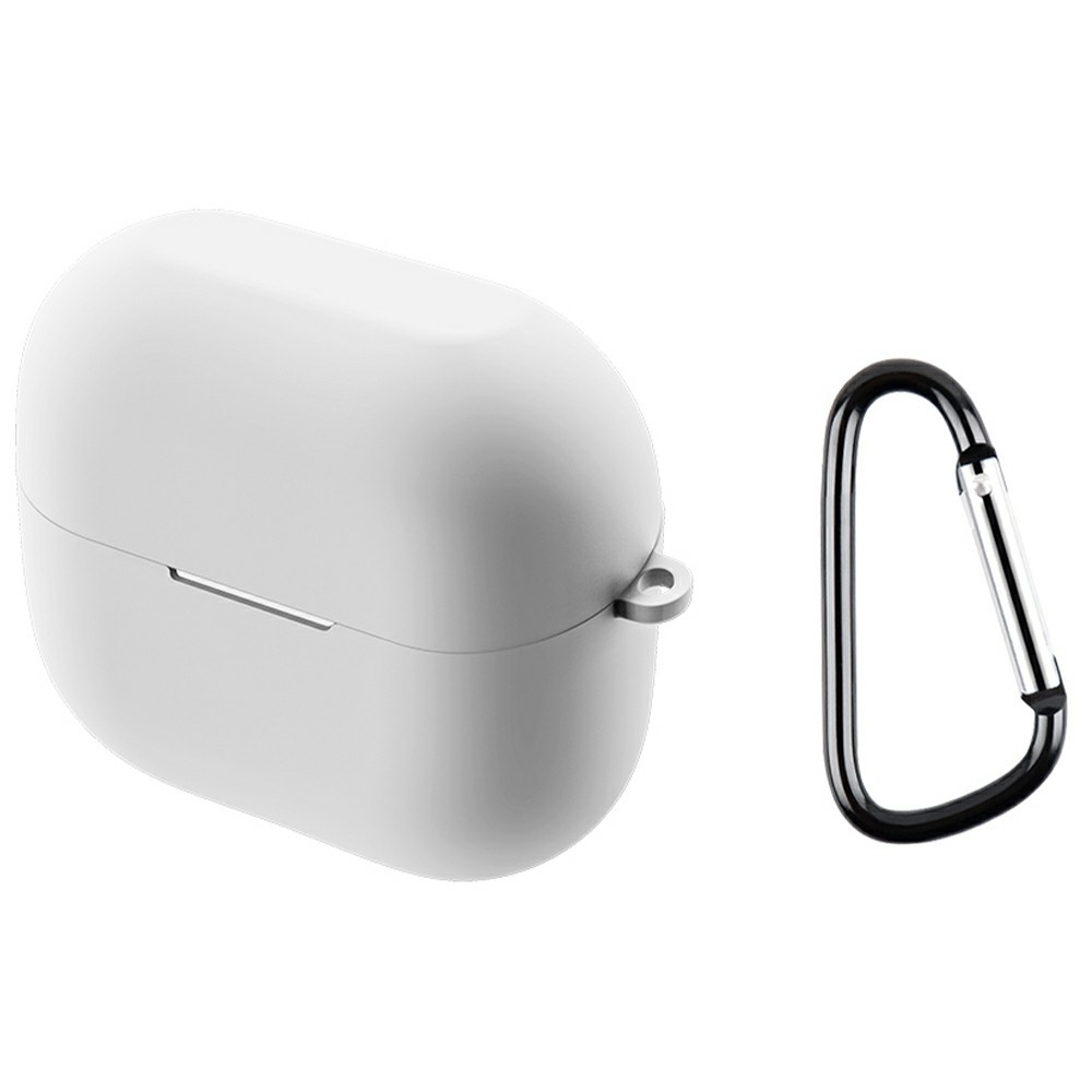 Sleeve silikónový obal s karabínou na Samsung Galaxy Buds3 FE - biely