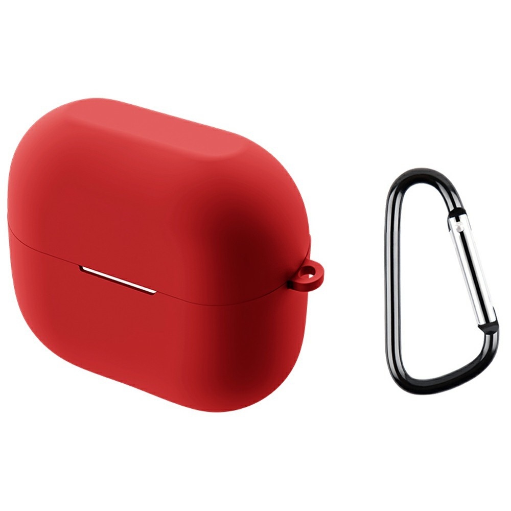 Sleeve silikónový obal s karabínou na Samsung Galaxy Buds3 FE - červený