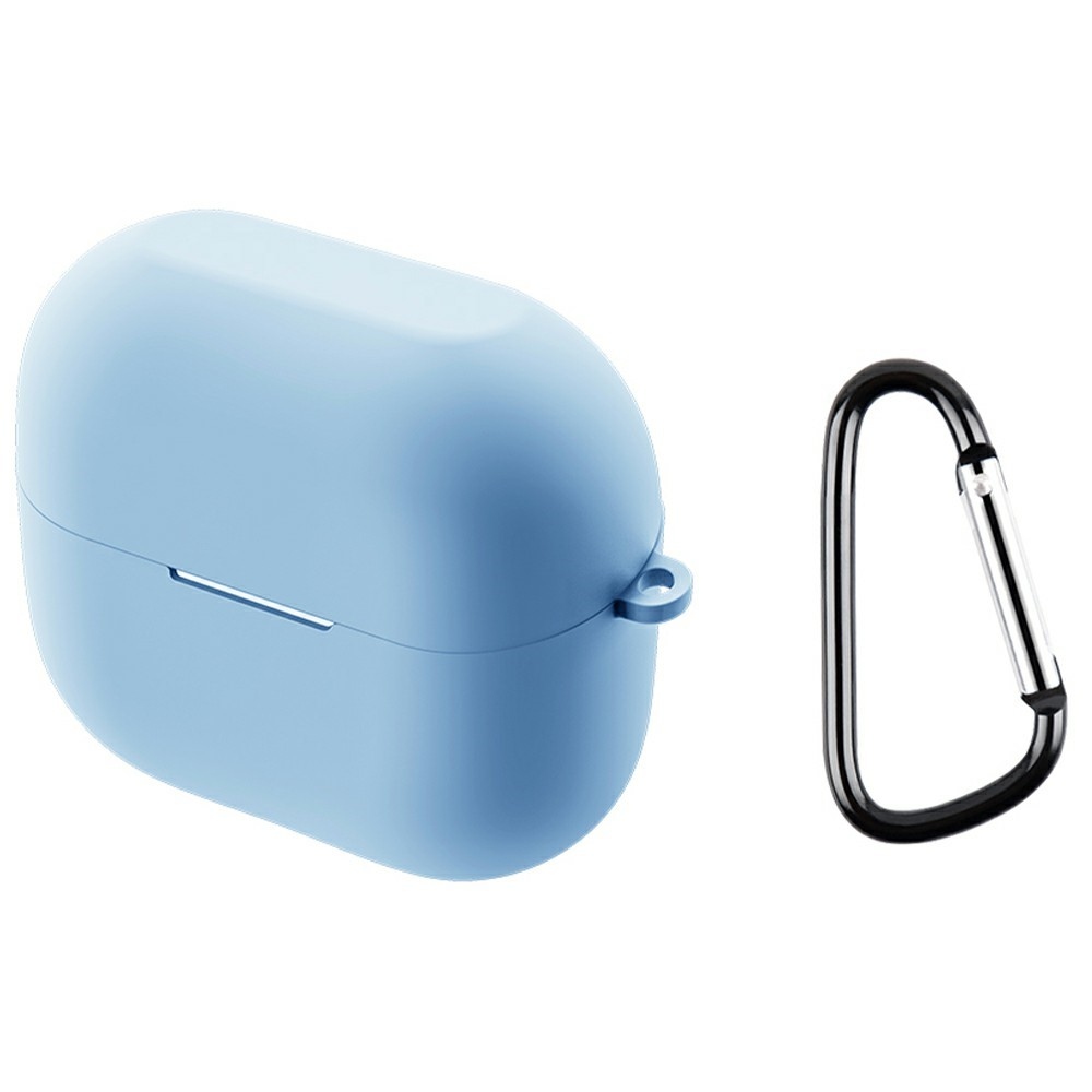 Sleeve silikónový obal s karabínou na Samsung Galaxy Buds3 FE - svetlomodrý