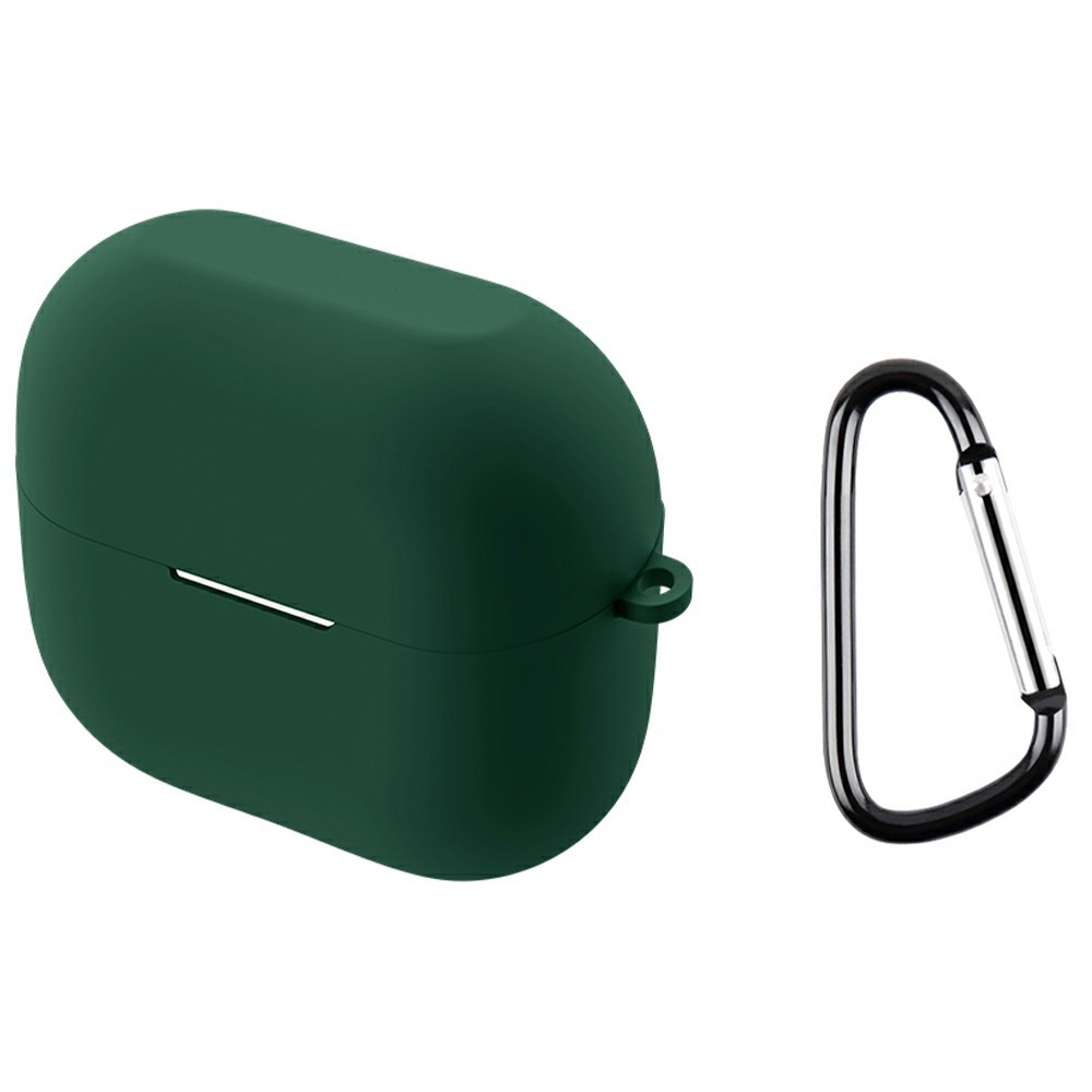 Sleeve silikónový obal s karabínou na Samsung Galaxy Buds3 FE - zelený