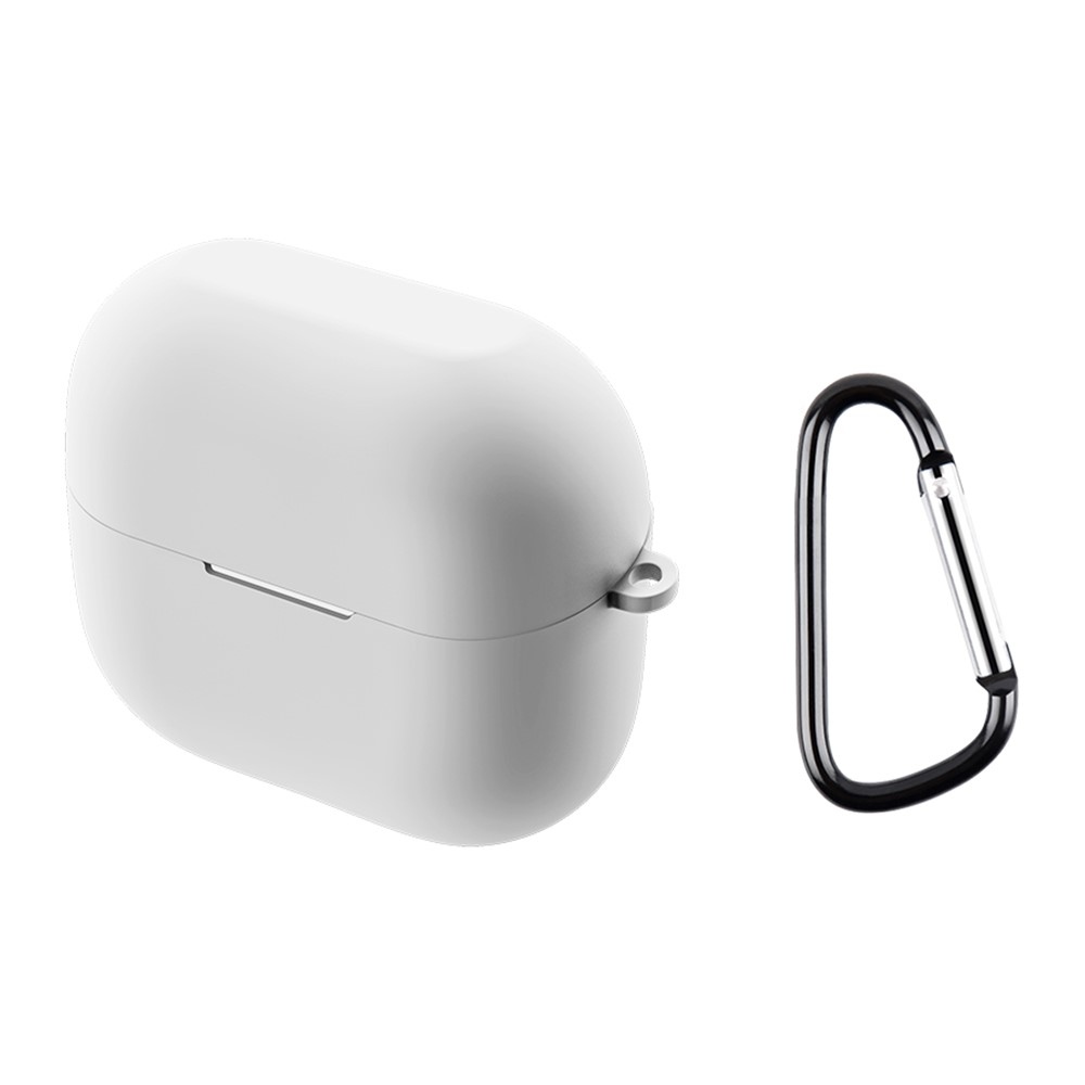 Sleeve silikónový obal s karabínou na Samsung Galaxy Buds3 Pro/Buds3 - biely