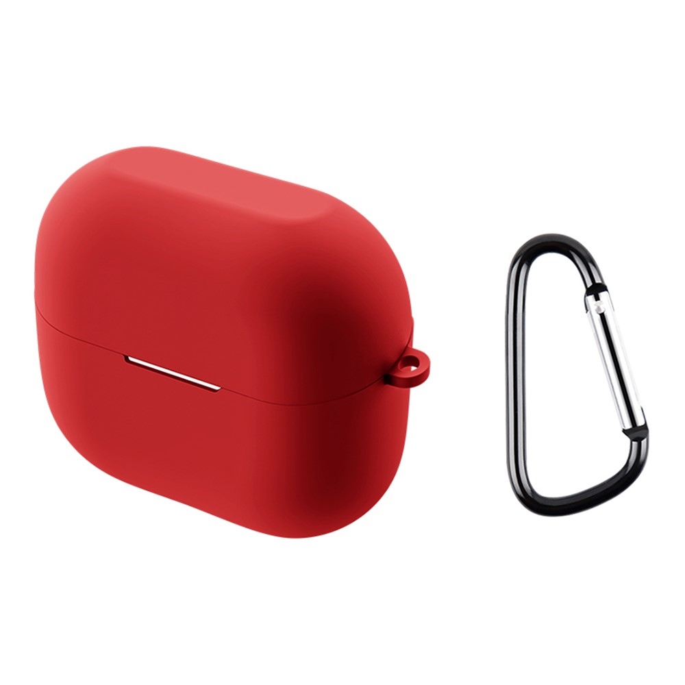 Sleeve silikónový obal s karabínou na Samsung Galaxy Buds3 Pro/Buds3 - červený