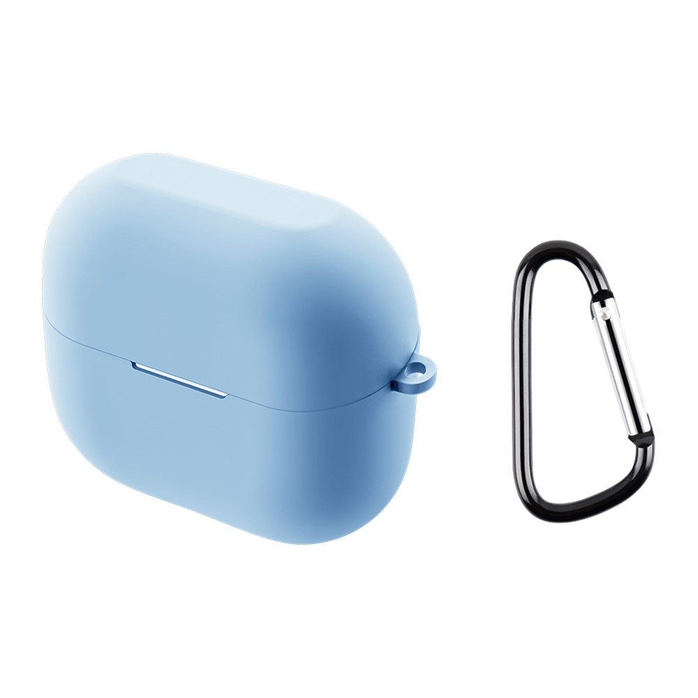 Sleeve silikónový obal s karabínou na Samsung Galaxy Buds3 Pro/Buds3 - svetlomodrý