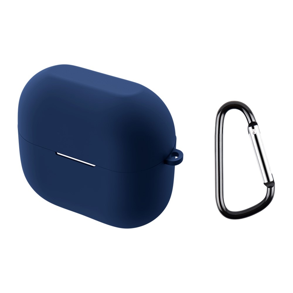 Sleeve silikónový obal s karabínou na Samsung Galaxy Buds3 Pro/Buds3 - tmavomodrý