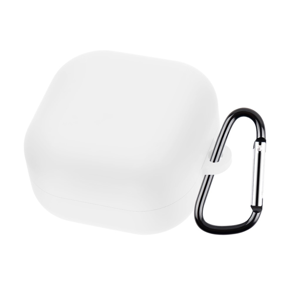 Sleeve silikónový obal s karabínou na Samsung Galaxy Buds4 Pro/Buds4 - biely