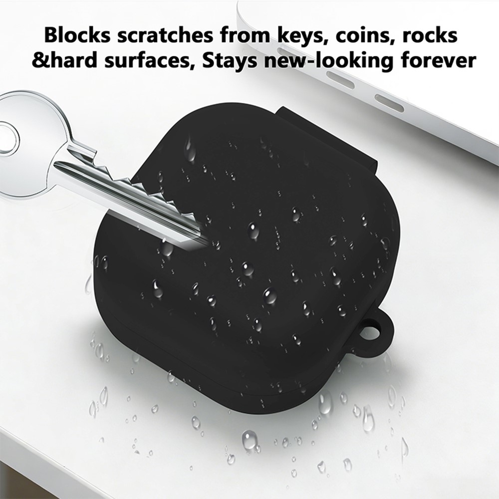 Sleeve silikónový obal s karabínou na Samsung Galaxy Buds4 Pro/Buds4 - čierny