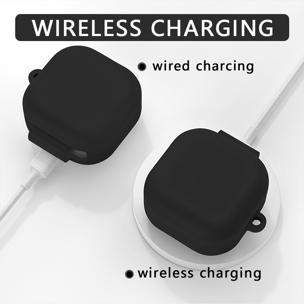 Sleeve silikónový obal s karabínou na Samsung Galaxy Buds4 Pro/Buds4 - čierny