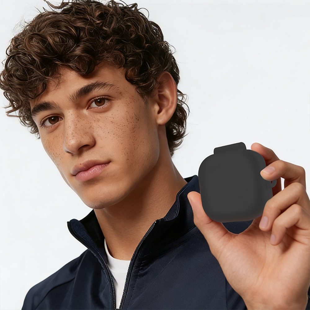 Sleeve silikónový obal s karabínou na Samsung Galaxy Buds4 Pro/Buds4 - čierny