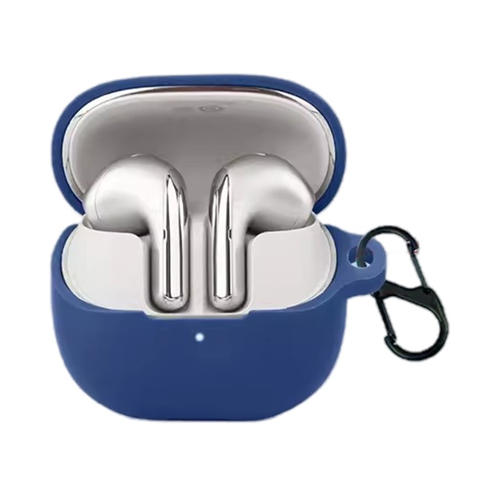 Sleeve silikónový obal s karabínou na Xiaomi Buds 5 - tmavomodrý