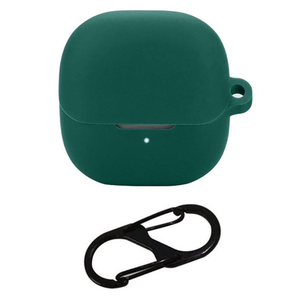 Sleeve silikónový obal s karabínou na Xiaomi Buds 5 - tmavozelený