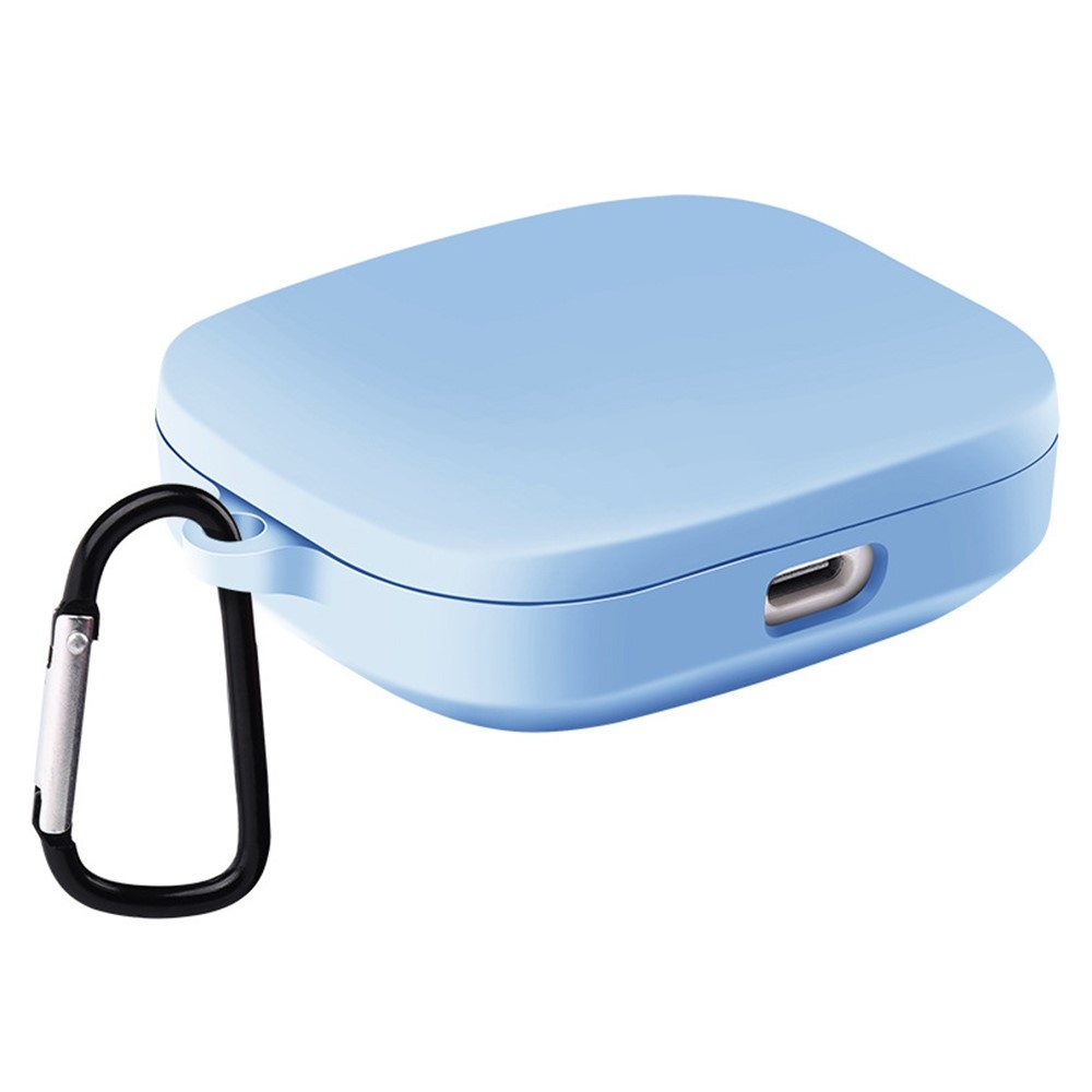 Sleeve silikónový obal s karabínou na Xiaomi Redmi Buds 6 Active - svetlomodrý