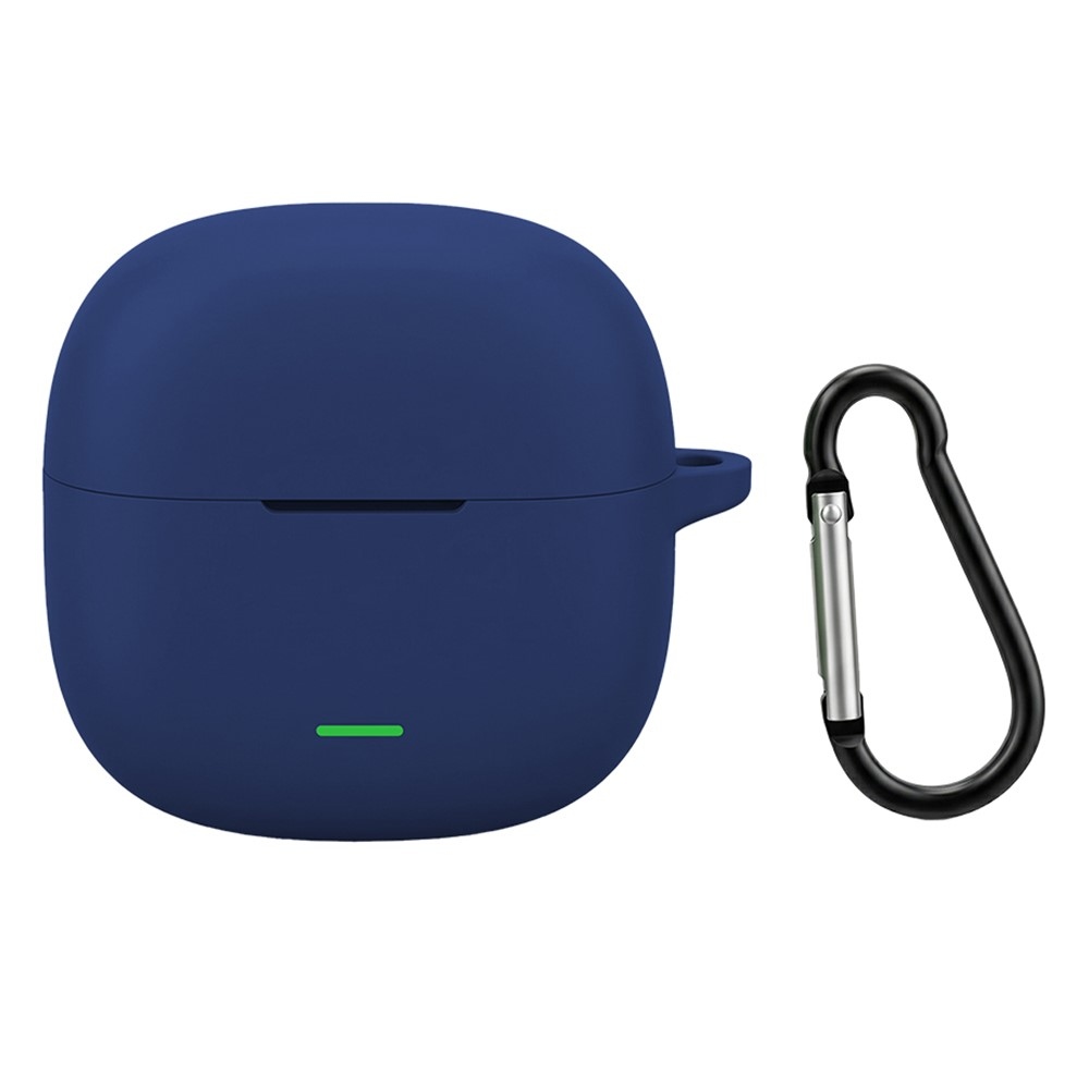 Sleeve silikónový obal s karabínou na Xiaomi Redmi Buds 8 Active - tmavomodrý