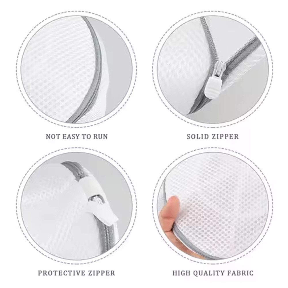 Sieťovaný prací vak na obuv so zipsom - veľkosť L