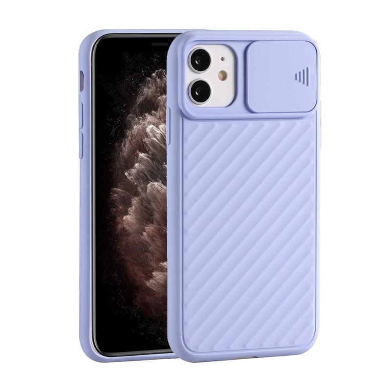 Slide gélový obal na mobil iPhone 12 mini - fialový