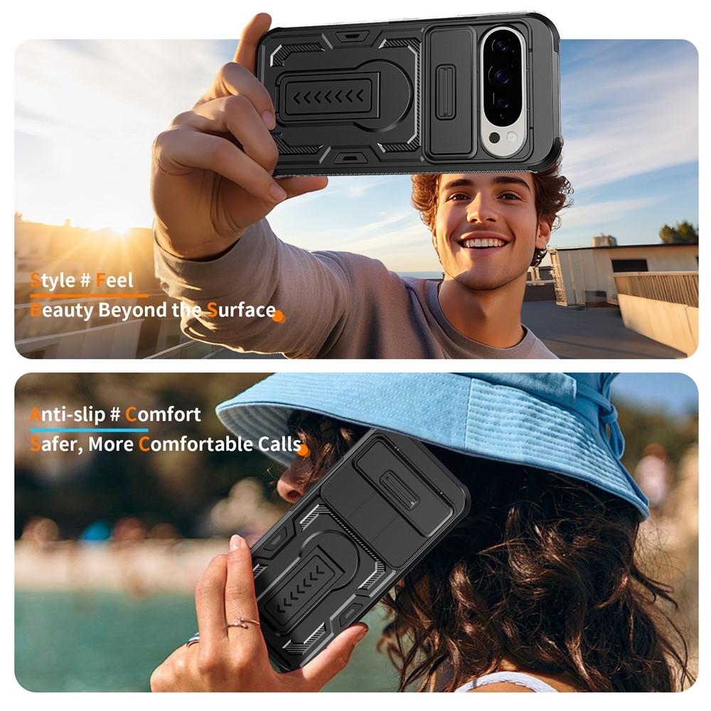 Slide odolný kryt na Google Pixel 11 Pro XL / 10 Pro XL - čierny