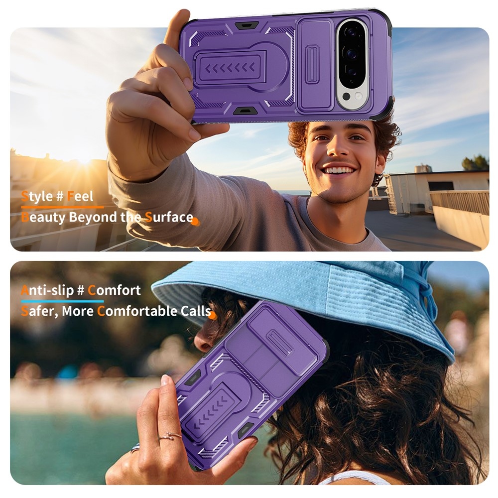 Slide odolný kryt na Google Pixel 11 Pro XL / 10 Pro XL - fialový
