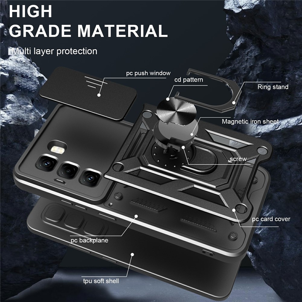 Slide odolný kryt na Infinix Hot 50 Pro - čierny