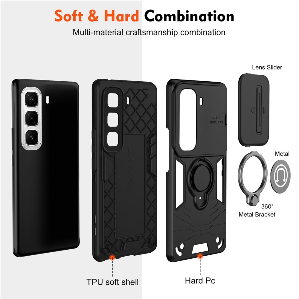 Slide odolný kryt na Infinix Hot 50 Pro+ - čierny