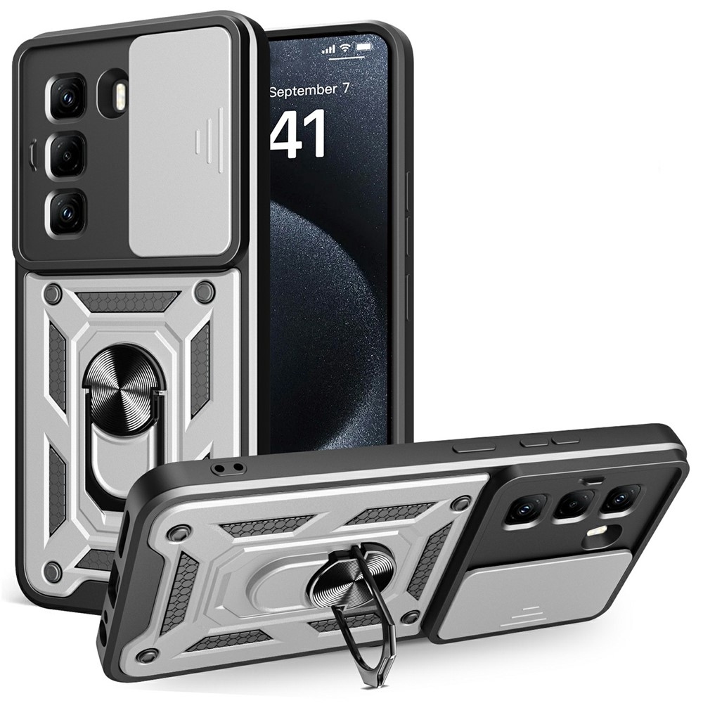 Slide odolný kryt na Infinix Hot 50 Pro - strieborný