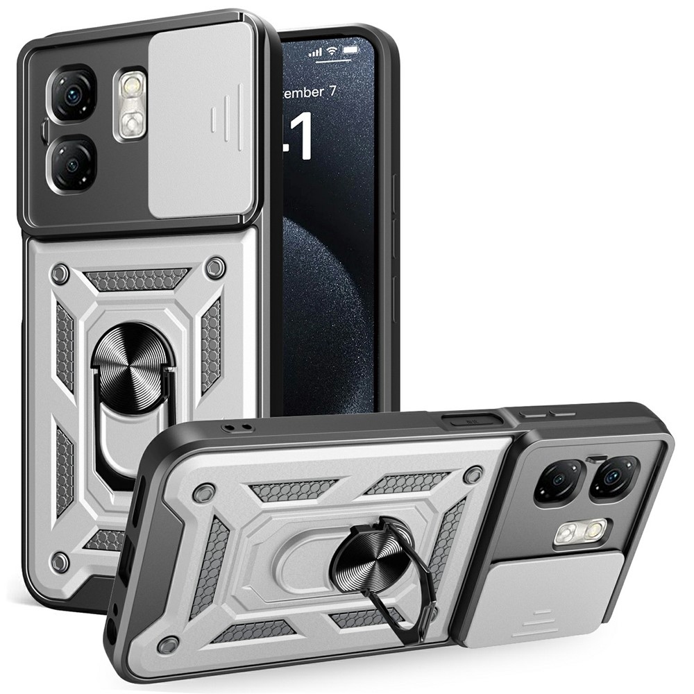Slide odolný kryt na Infinix Hot 50i/Smart 9 - strieborný