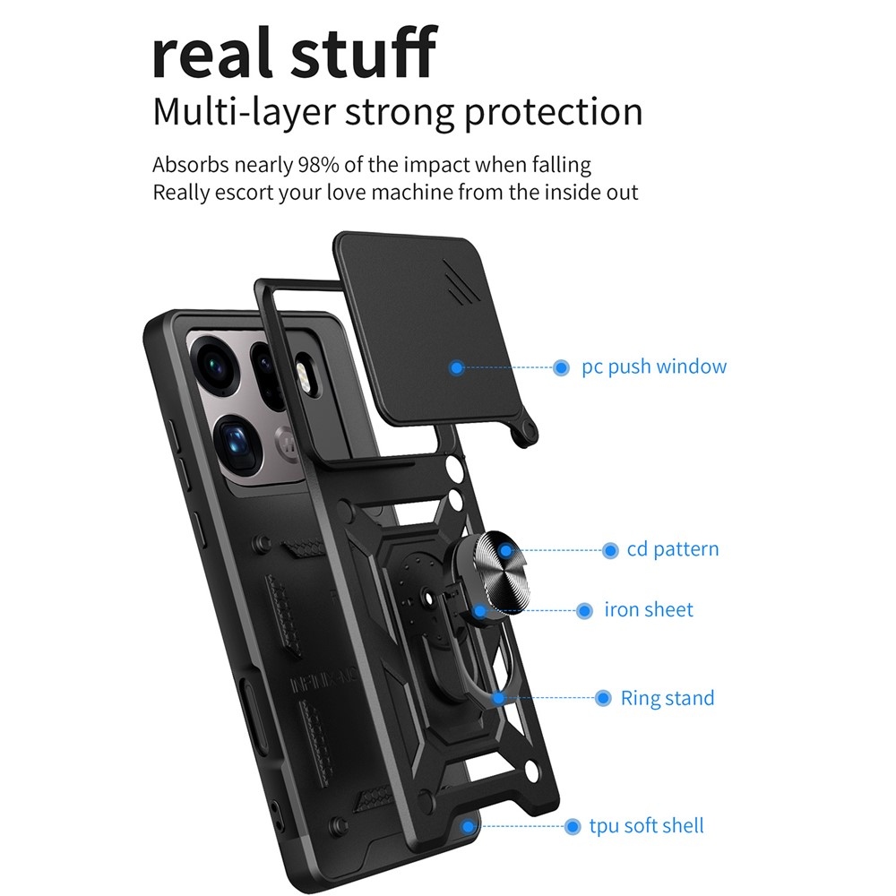 Slide odolný kryt na mobil Oppo Find X9 Pro 5G - čierny