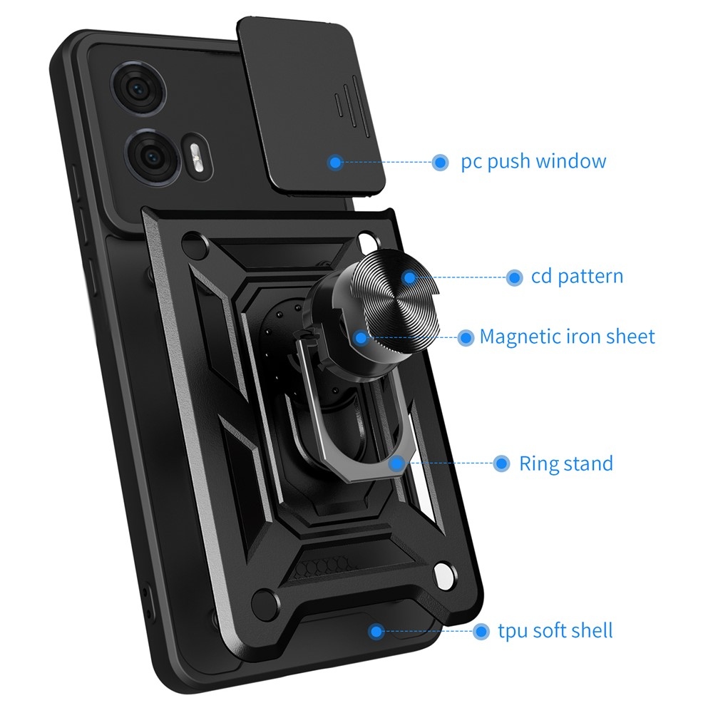 Slide odolný kryt na Motorola Edge 50 Fusion 5G - čierny