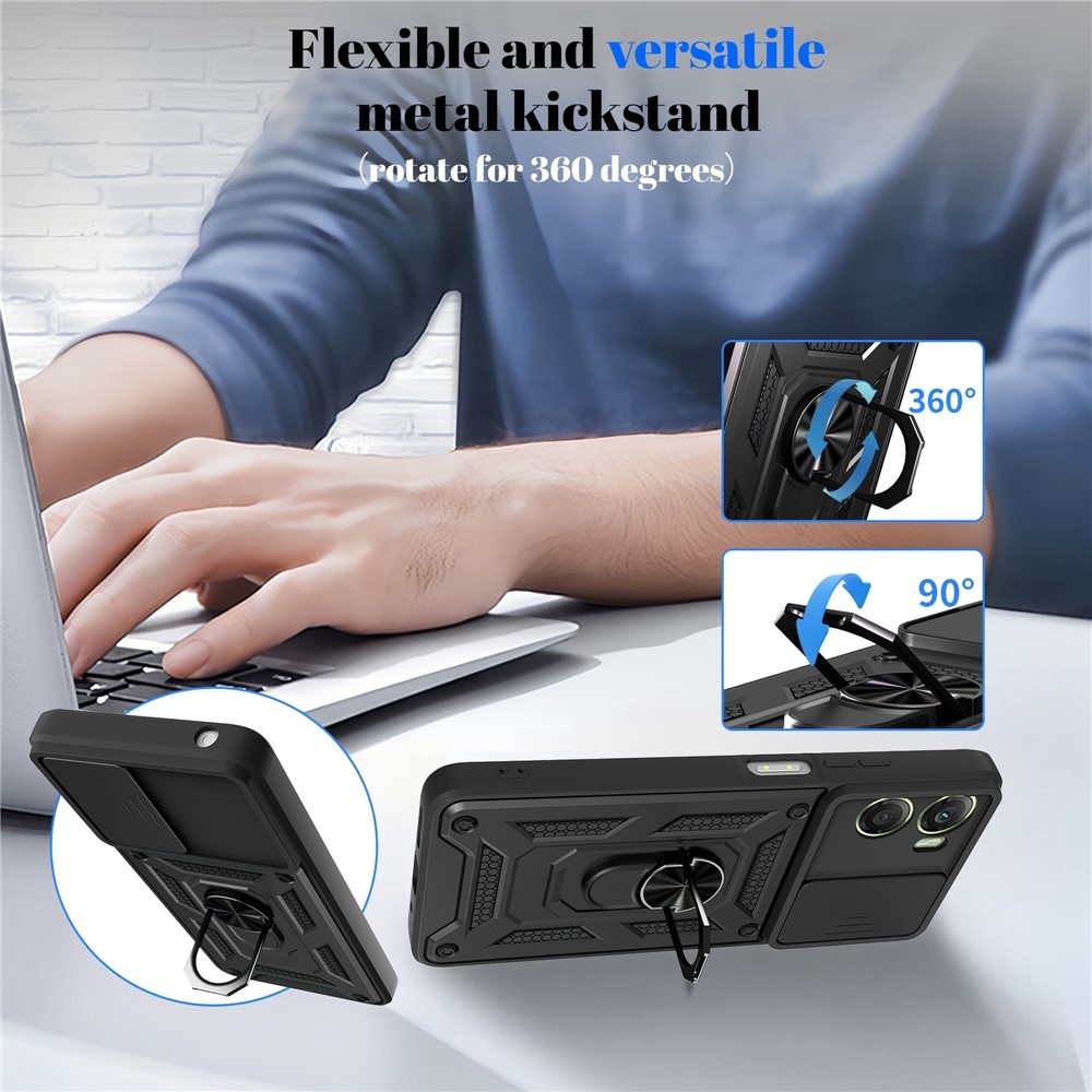 Slide odolný kryt na Motorola Moto G06/G06 Power - čierny