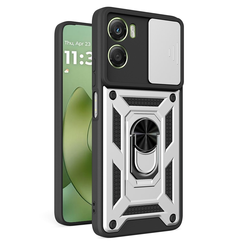 Slide odolný kryt na Motorola Moto G06/G06 Power - strieborný