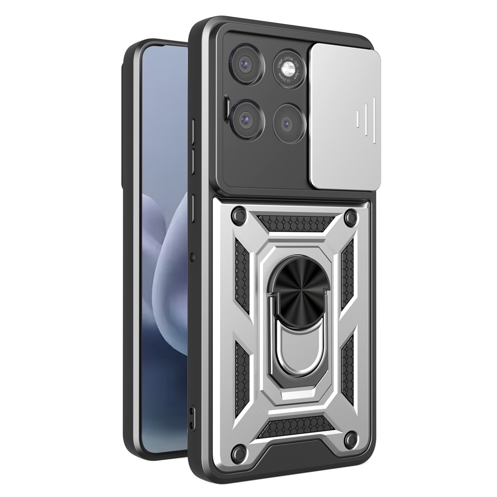 Slide odolný kryt na Motorola Moto G86 Power 5G - strieborný