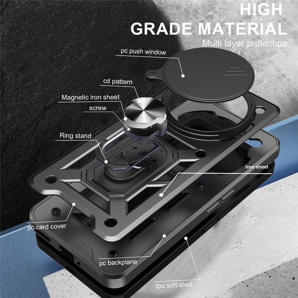Slide odolný kryt na Nothing Phone (3a) Pro - čierny